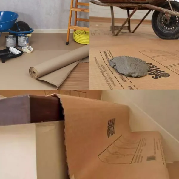Papelão ondulado para protejer pisos